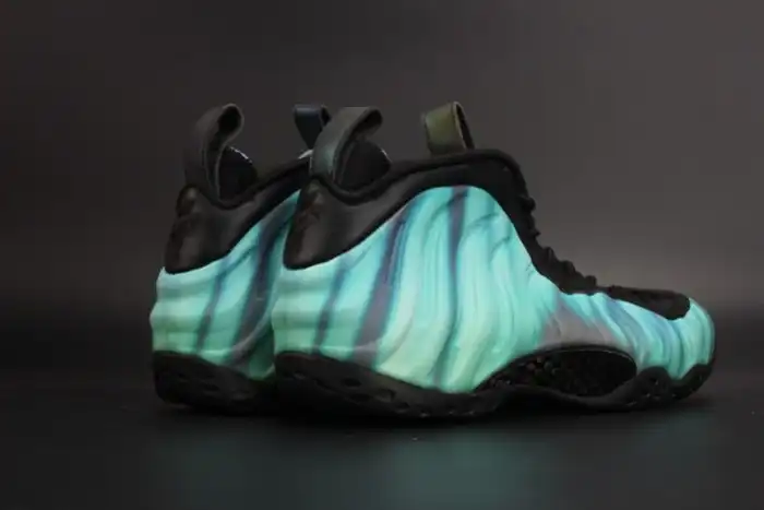 Official Maikesneakers Nike Air Foamposite One Northern Lights Black Green mens 840559-001 0131